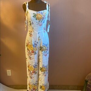 REFORMATION Floral Print Jumpsuit